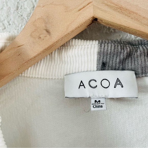 ACOA Corduroy Colorblock Oversized Shirt / Shacket - Picture 11 of 13